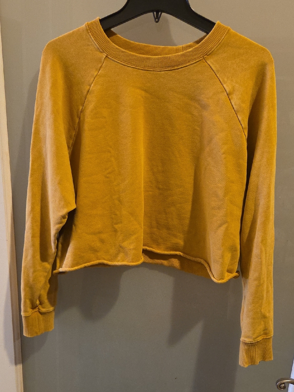 JoyLab Cropped Crewneck Sweatshirt - Mustard